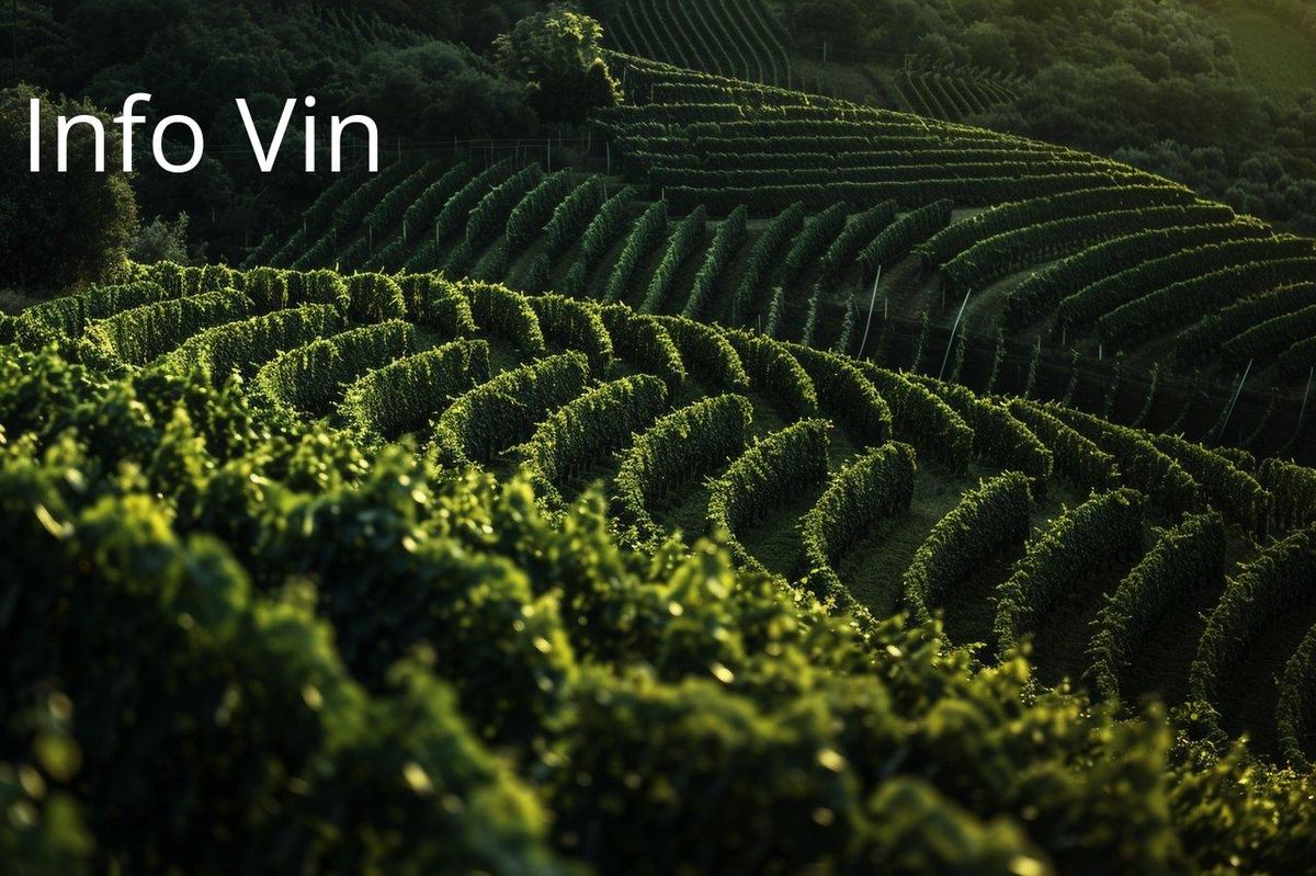 Des vignes verdoyantes s'élèvent, symbolisant l'essor de la viticulture biologique.