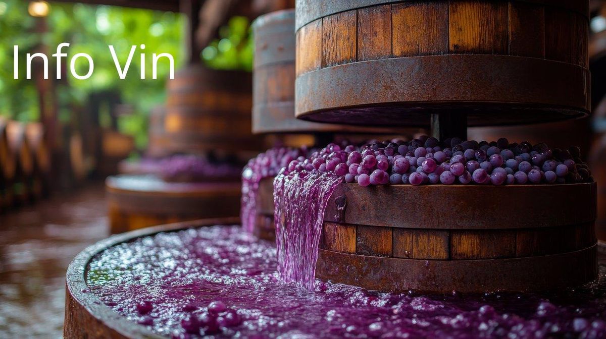 Fermentation des raisins dans des tonneaux en bois lors de la récolte dans un vignoble.
