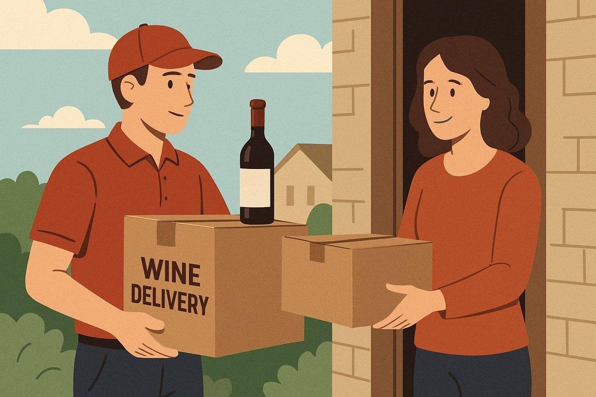 Livraison de vins en circuit court, favorisant le wine direct delivery et la protection de l’environnement.