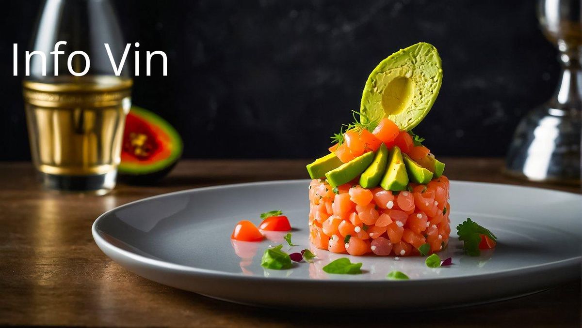 Saumon frais, avocat crémeux, et un verre de vin blanc : un accord parfait.