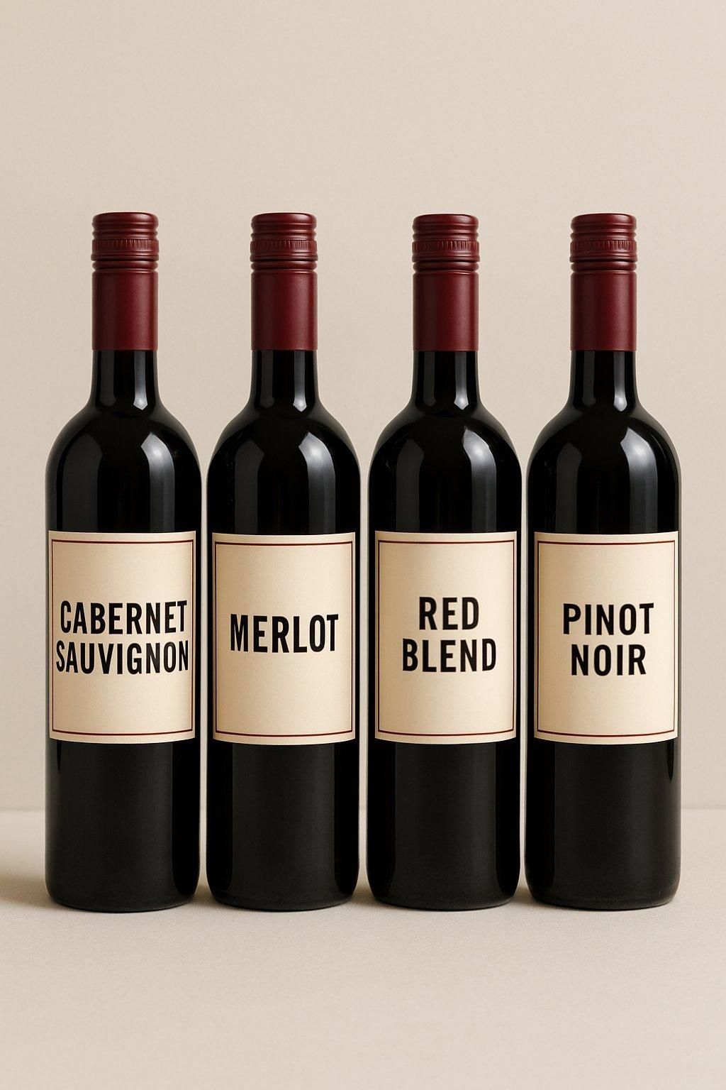 Une sélection de bouteilles de affordable red wine bottles provenant de différentes régions viticoles du monde.