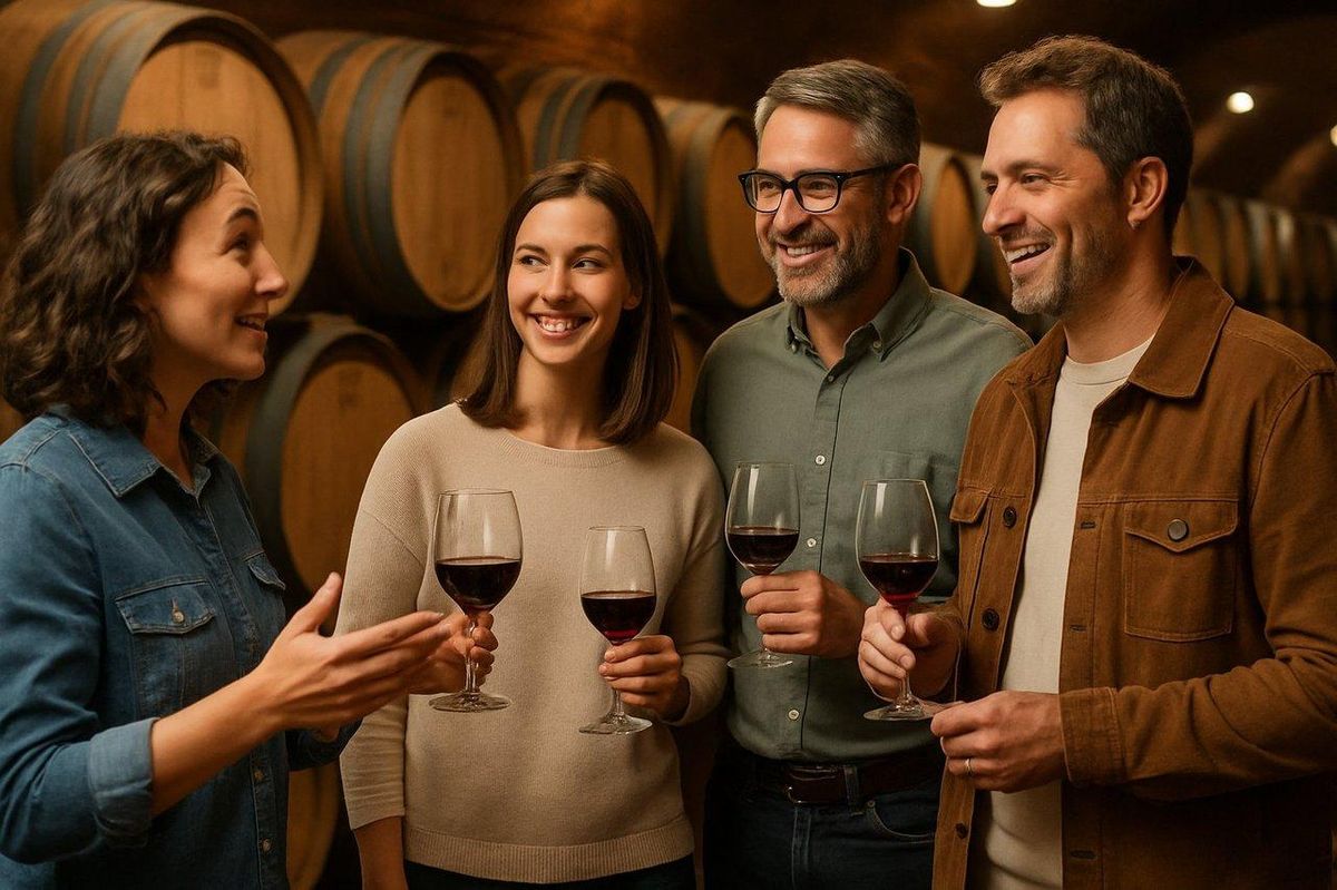Une visite guidée et dégustation lors d'un winery tour tasting dans une cave coopérative en Languedoc.