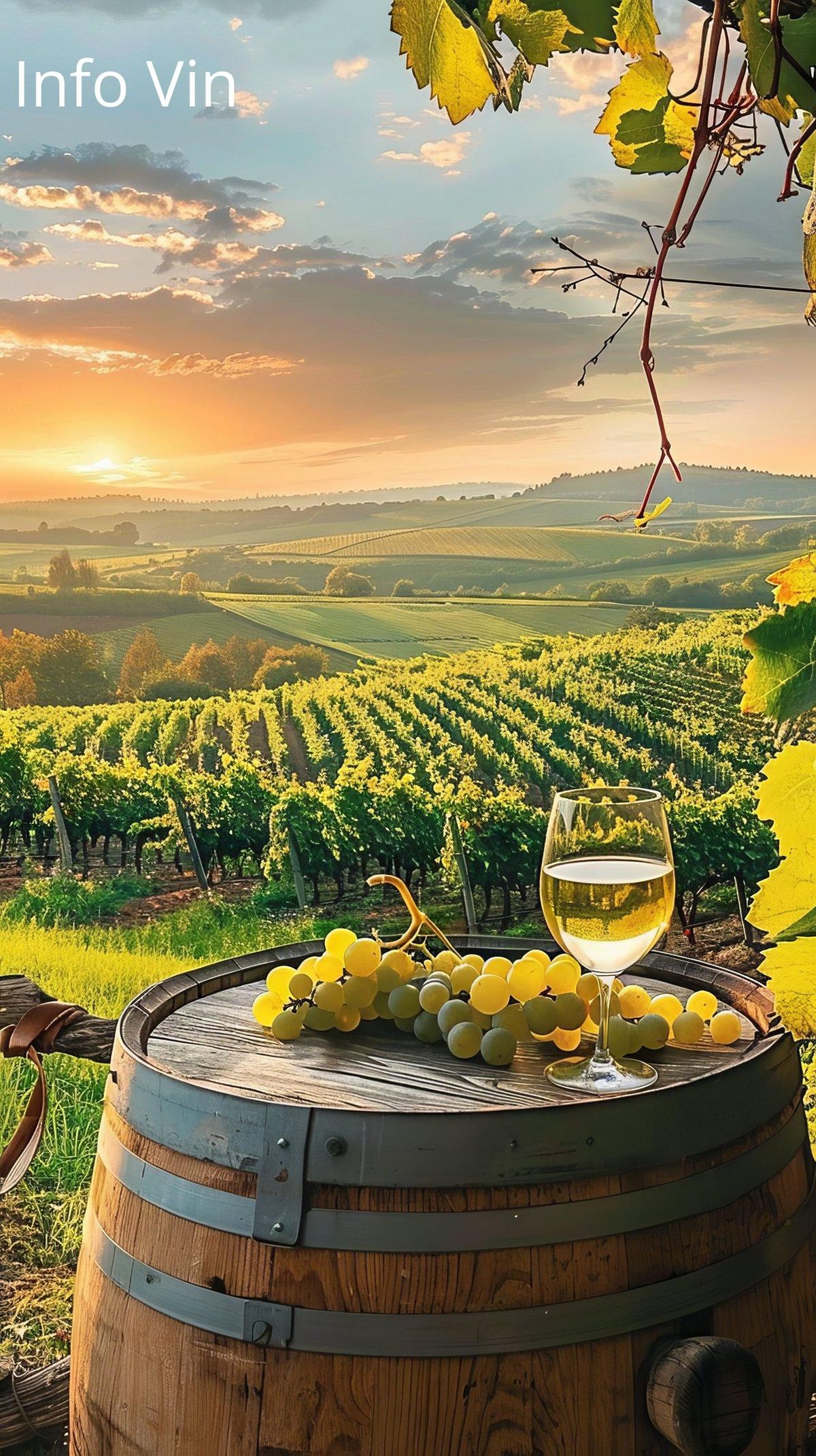Vignes dorées au crépuscule: vers une reconnaissance mondiale des domaines viticoles en 2040.
