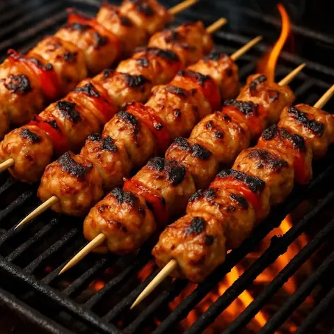 Brochettes de poulet au vin blanc, citron et thym : recette idéale pour barbecue d’hiver