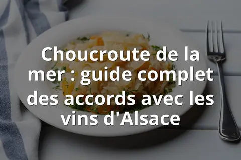 Choucroute de la mer : guide complet des accords avec les vins d'Alsace
