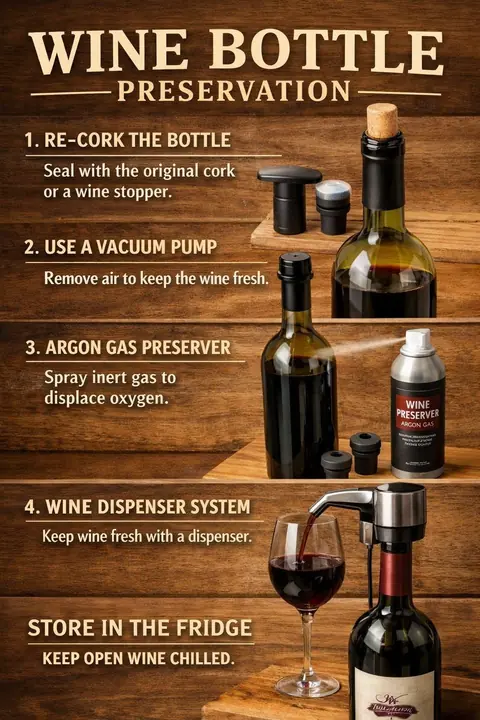 Conserver une bouteille ouverte : durée et conseils experts selon le type de vin