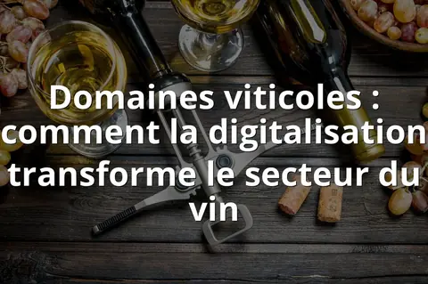 Domaines viticoles : comment la digitalisation transforme le secteur du vin