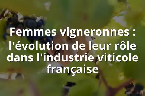 Femmes vigneronnes : l'évolution de leur rôle dans l'industrie viticole française