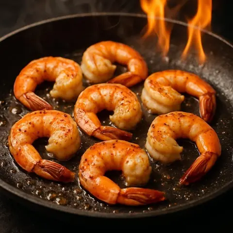 Gambas flambées au vin blanc, ail et persil : recette et techniques clés