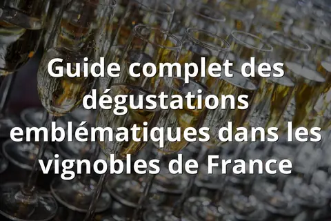 Guide complet des dégustations emblématiques dans les vignobles de France