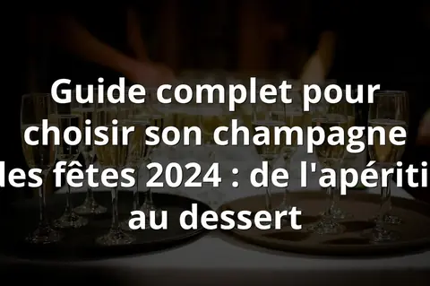 Guide complet pour choisir son champagne des fêtes 2024 : de l'apéritif au dessert
