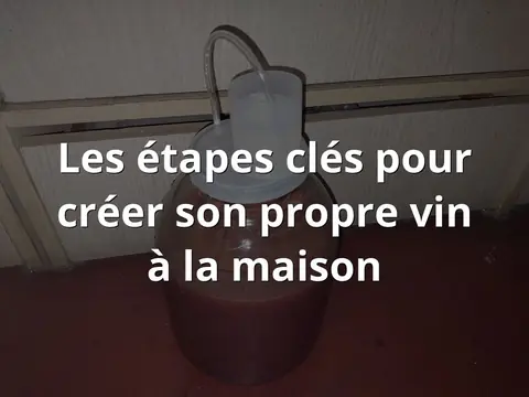Les étapes clés pour créer son propre vin à la maison