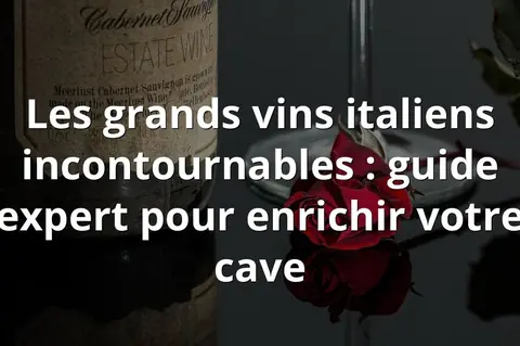 Les grands vins italiens incontournables : guide expert pour enrichir votre cave