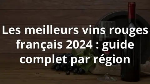 Les meilleurs vins rouges français 2024 : guide complet par région