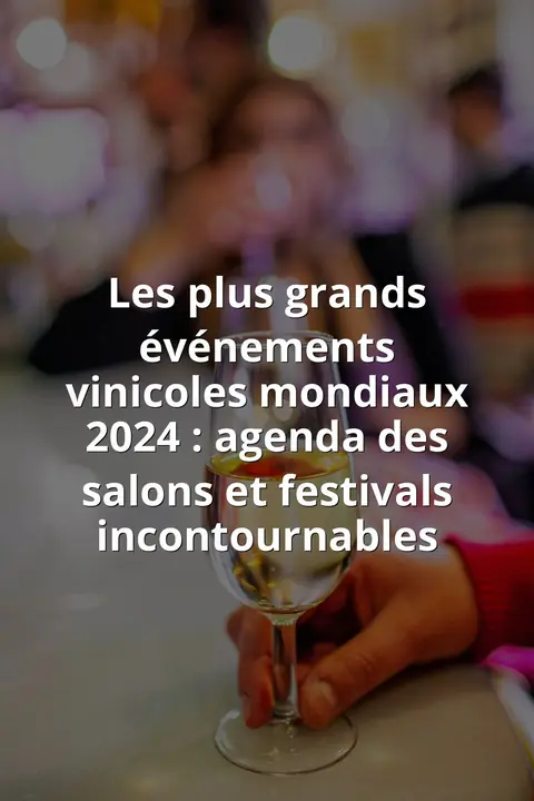 Les plus grands événements vinicoles mondiaux 2024 : agenda des salons et festivals incontournables