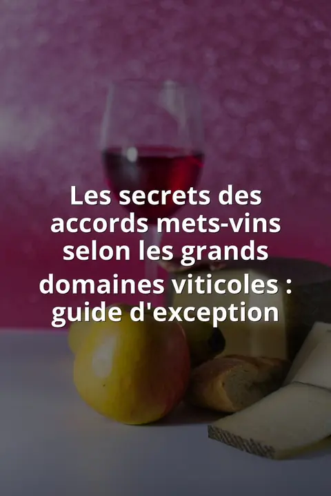 Les secrets des accords mets-vins selon les grands domaines viticoles : guide d'exception