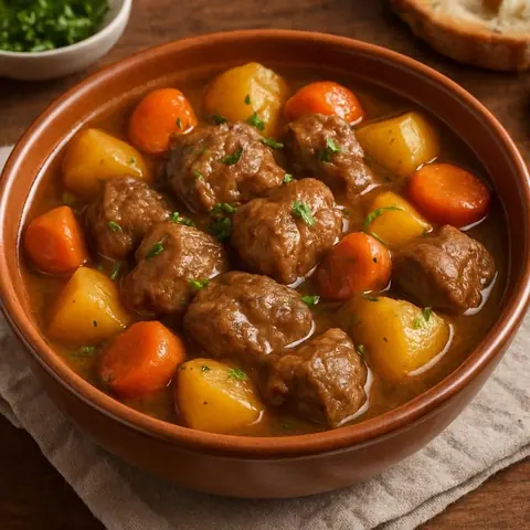 Sauté de veau au vin rouge, légumes racines et herbes fraîches : la recette mijotée traditionnelle