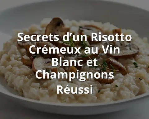 Secrets d’un Risotto Crémeux au Vin Blanc et Champignons Réussi