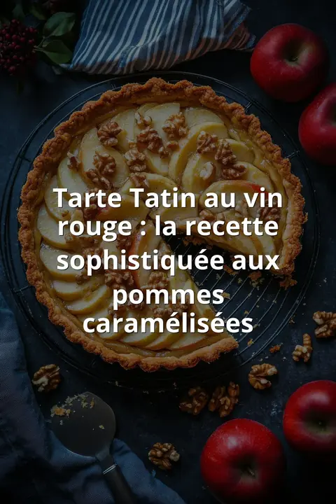 Tarte Tatin au vin rouge : la recette sophistiquée aux pommes caramélisées